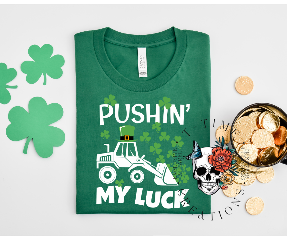 Pushing my luck kids' shirt