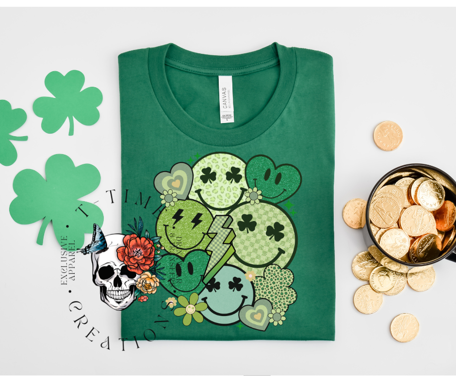 Retro Clover smiley face kids' shirt