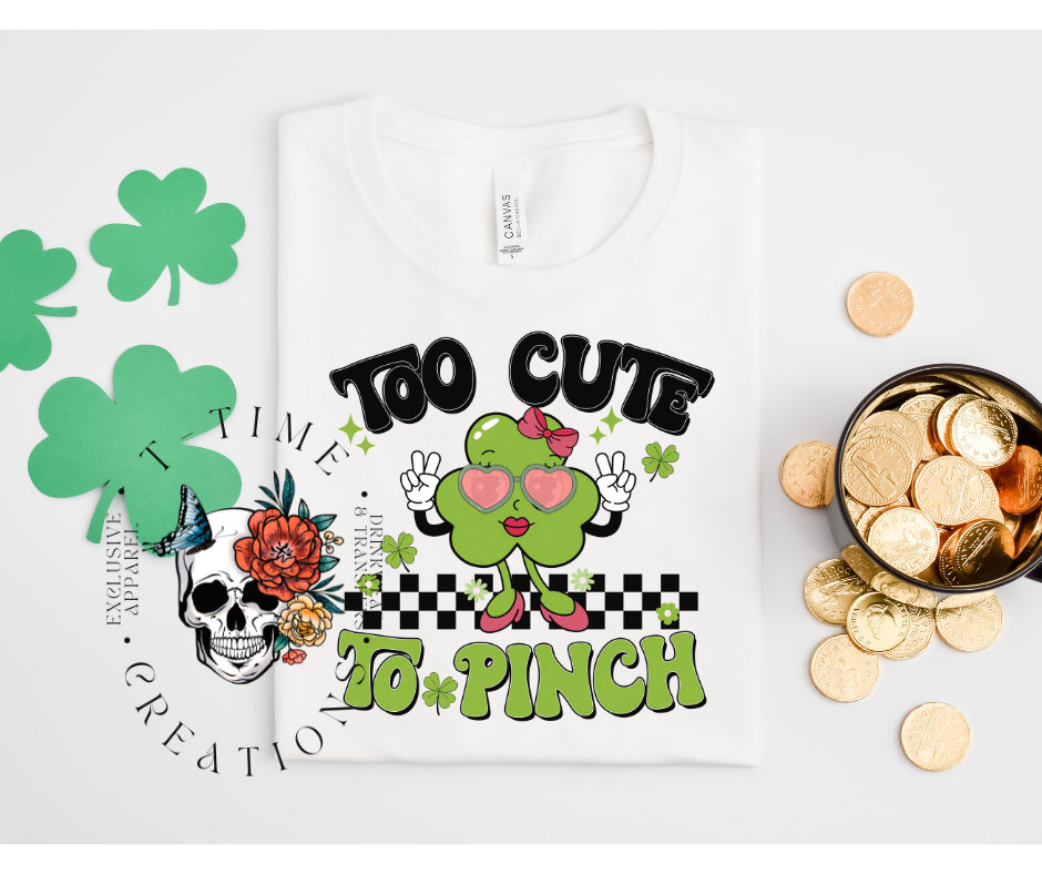 Too cute to pinch girl kids' shirt