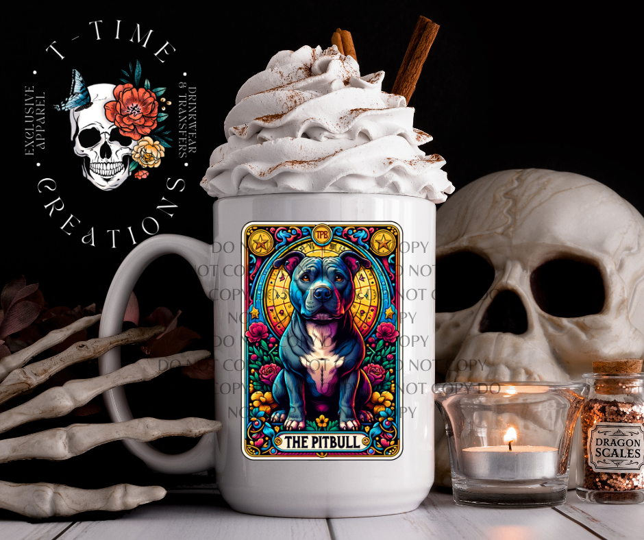 The pitbull blue nose tarot 15oz mug