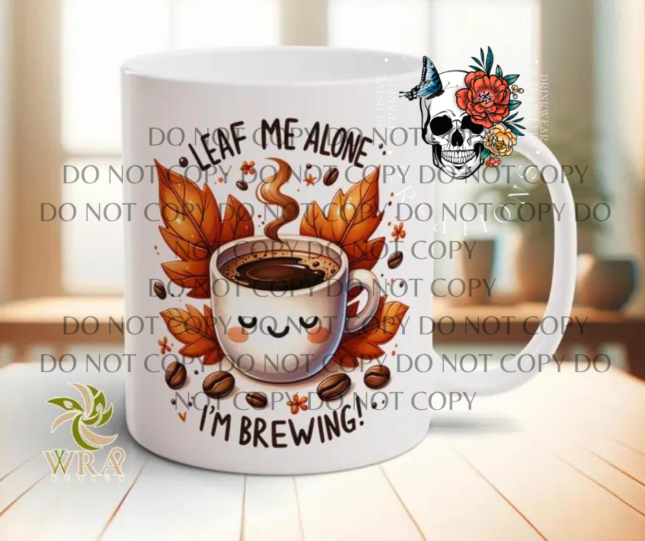 Leaf me alone 15oz ceramic mug
