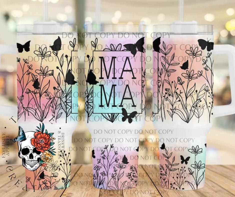 MAMA Floral 30oz Sublimation Tumbler
