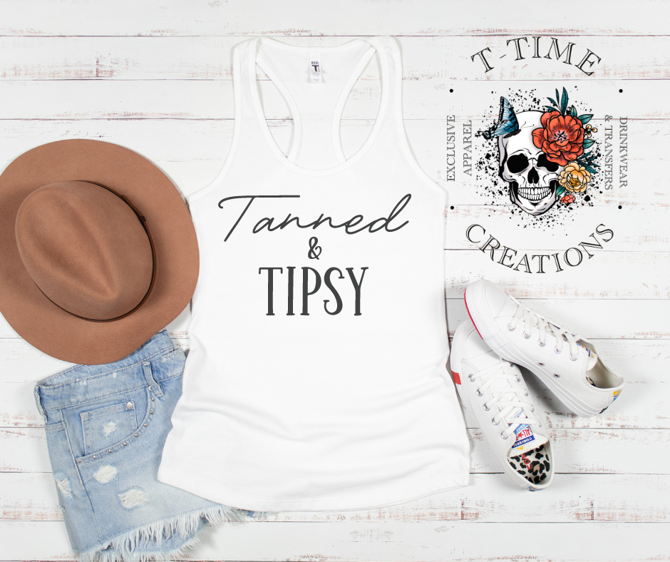 TANNED AND TIPSY TANK TOP
