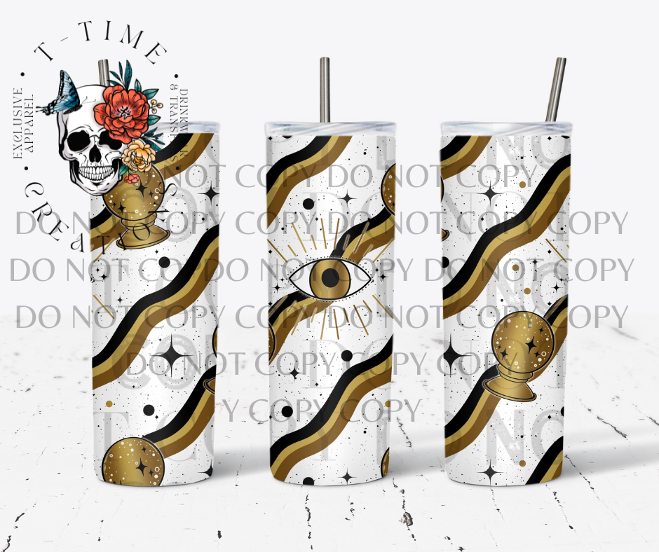 Evil eye 20oz Skinny tumblr