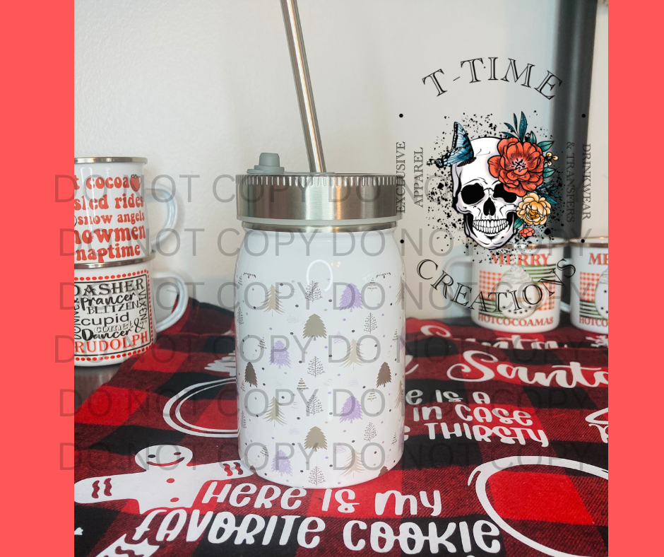 Christmas Tree 17oz Mason Jar