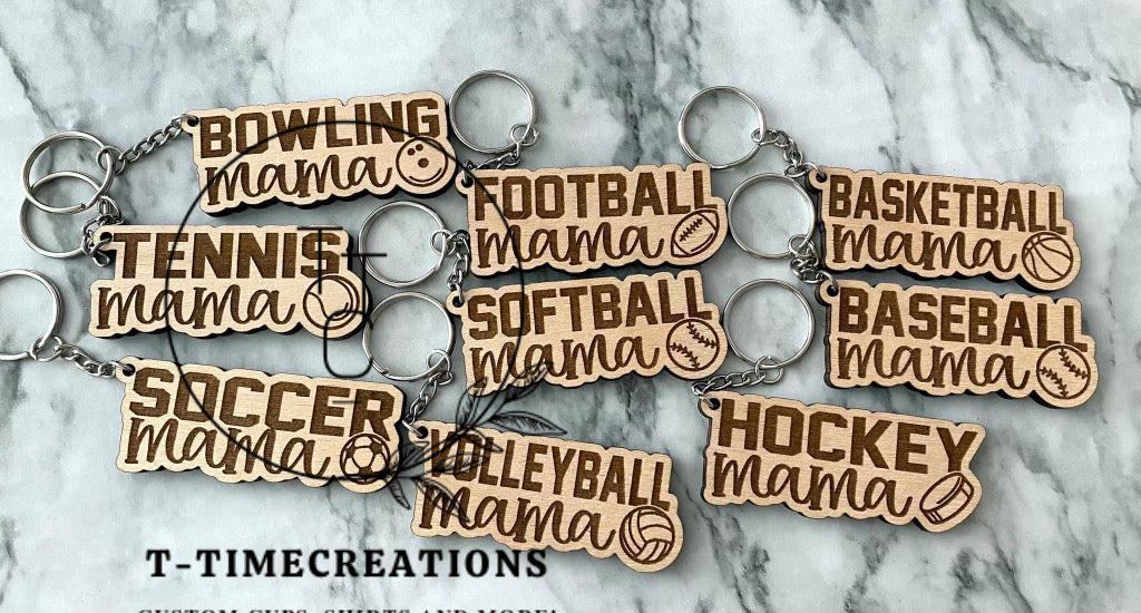 Wooden Mama Keychains