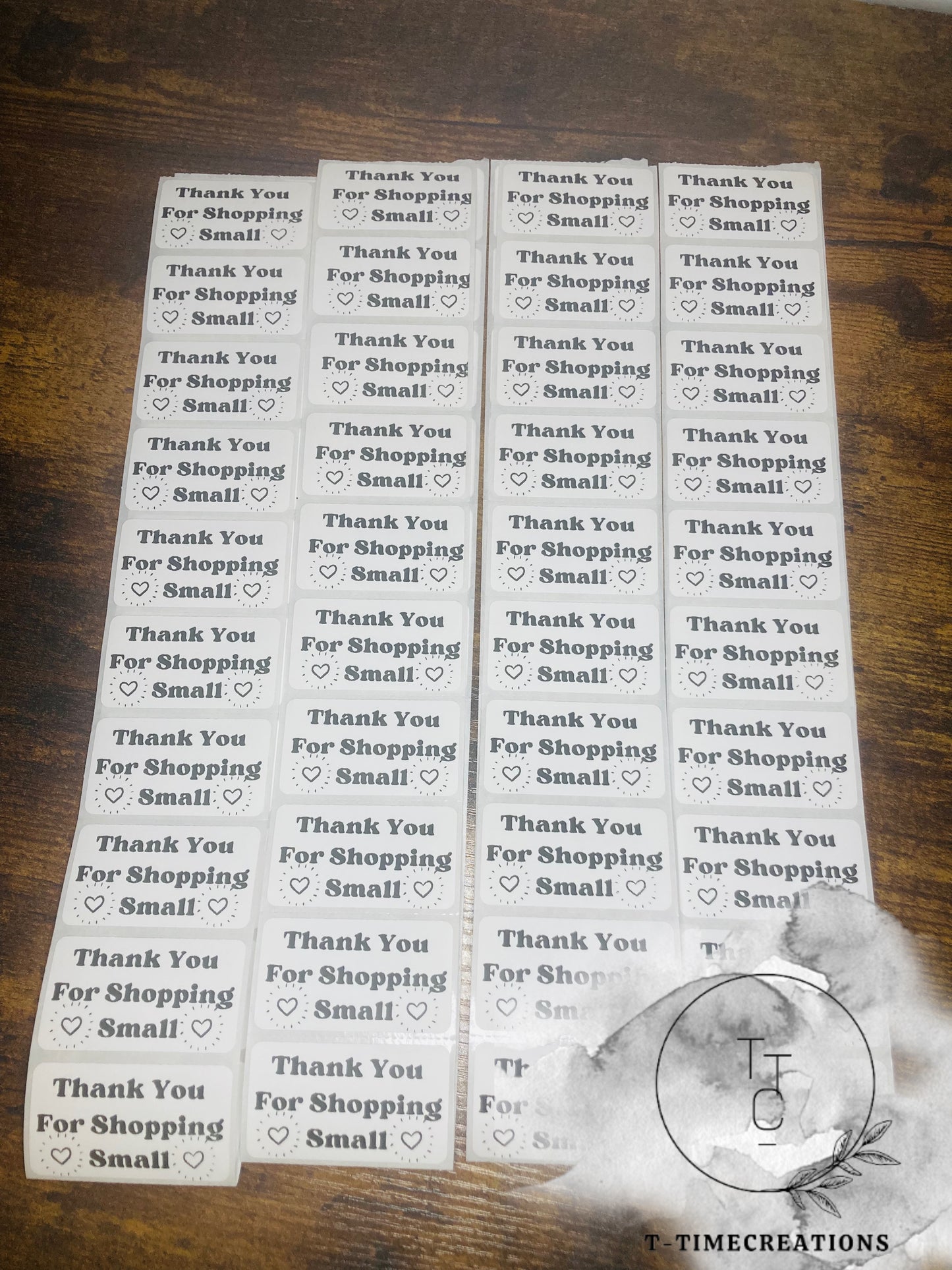 Thank You For Shopping Small Thermal Packaging Stickers