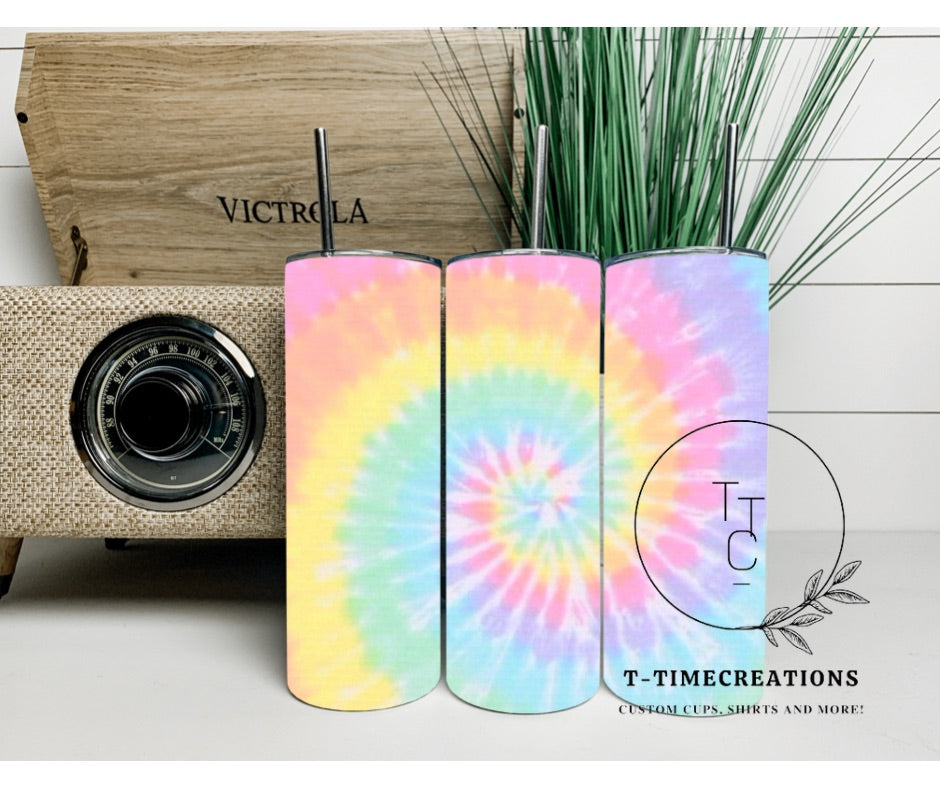 Pastel tie-dye Sublimation Tumblr