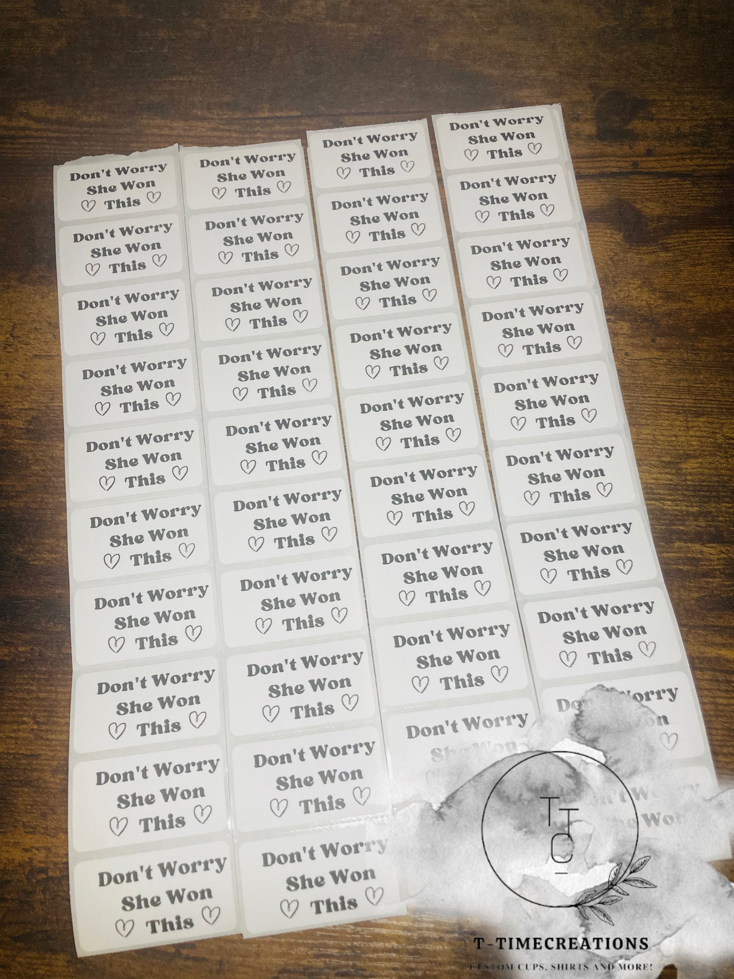 Don’t Worry She Won This Thermal Packaging Stickers