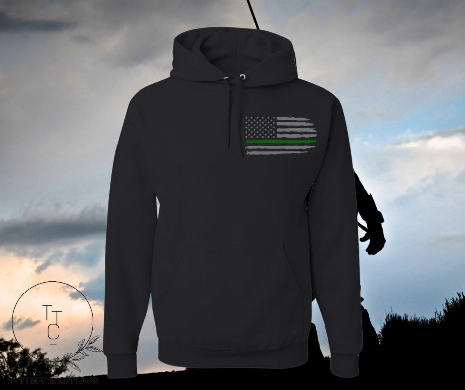 Military Distressed Hoodie