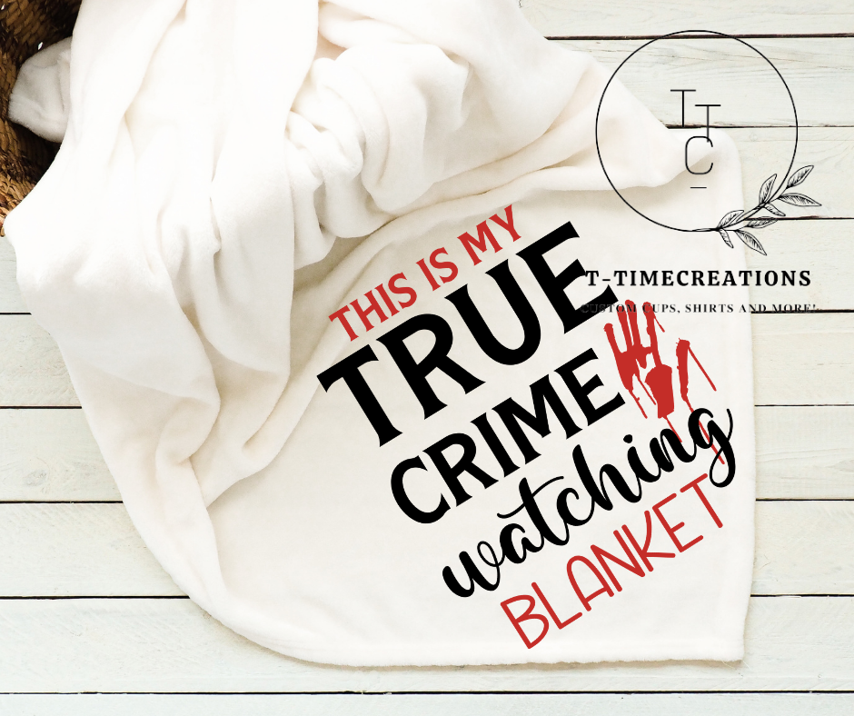 True Crime Watching Blanket Fleece Blanket