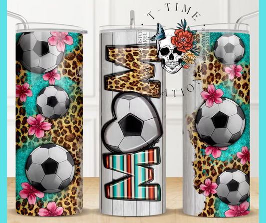 Floral Soccer Mom 20oz Tumbler