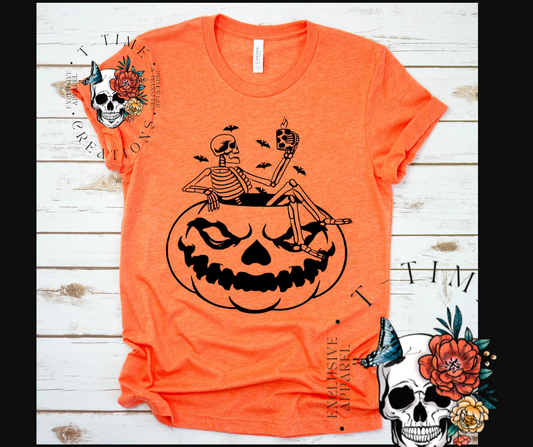 Skelly Pumpkin Shirt