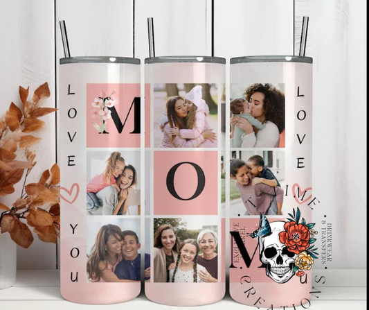 CUSTOM Mom Pictured 20oz Sublimation Tumbler