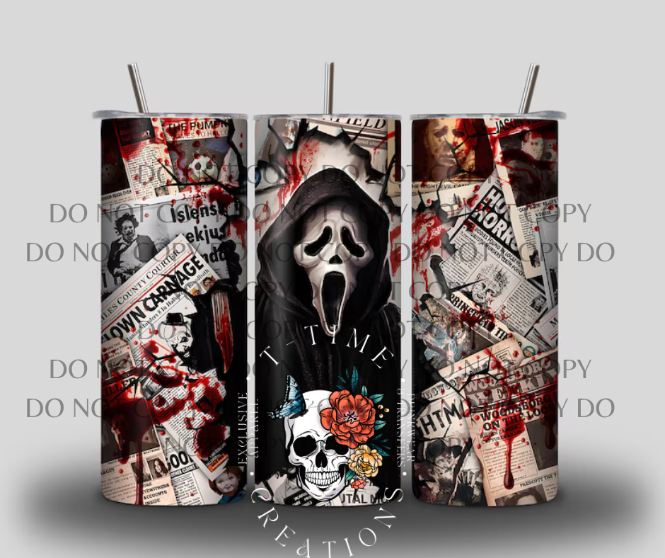 Scary Halloween 20oz Sublimation Tumbler