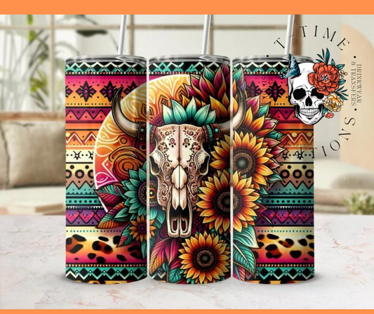 Boho Skull Aztec 20oz Tumbler