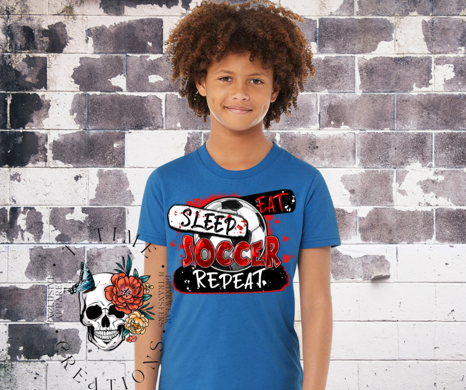 Eat Sleep Soccer Repeat Boys Shirt