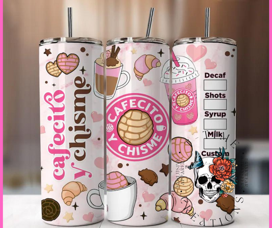 Cafecito y Chisme 20oz Subliimation Tumbler