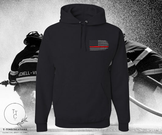 Fire Fighters Red Line  Hoodie