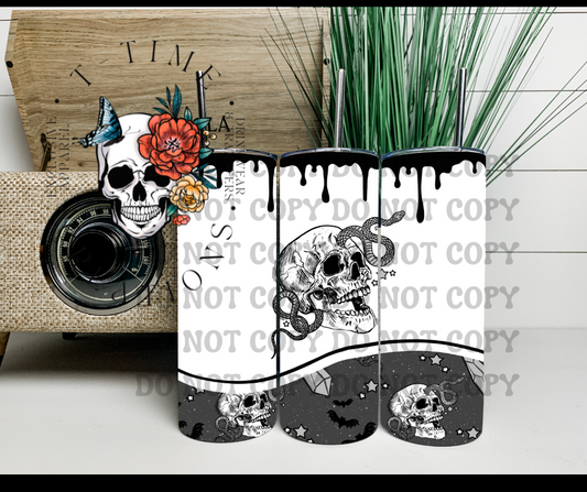 Skull and Snakes 20oz Sublimation Tumbler