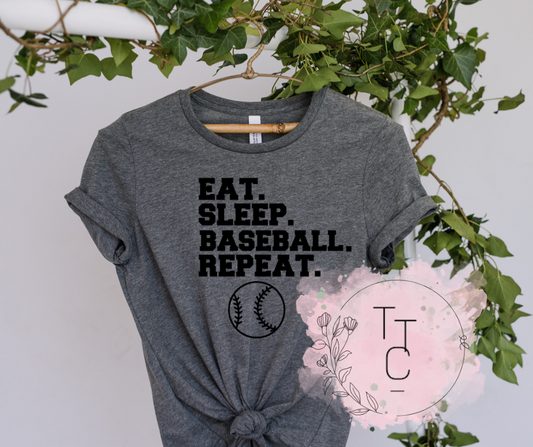 Eat sleep baseball repeat